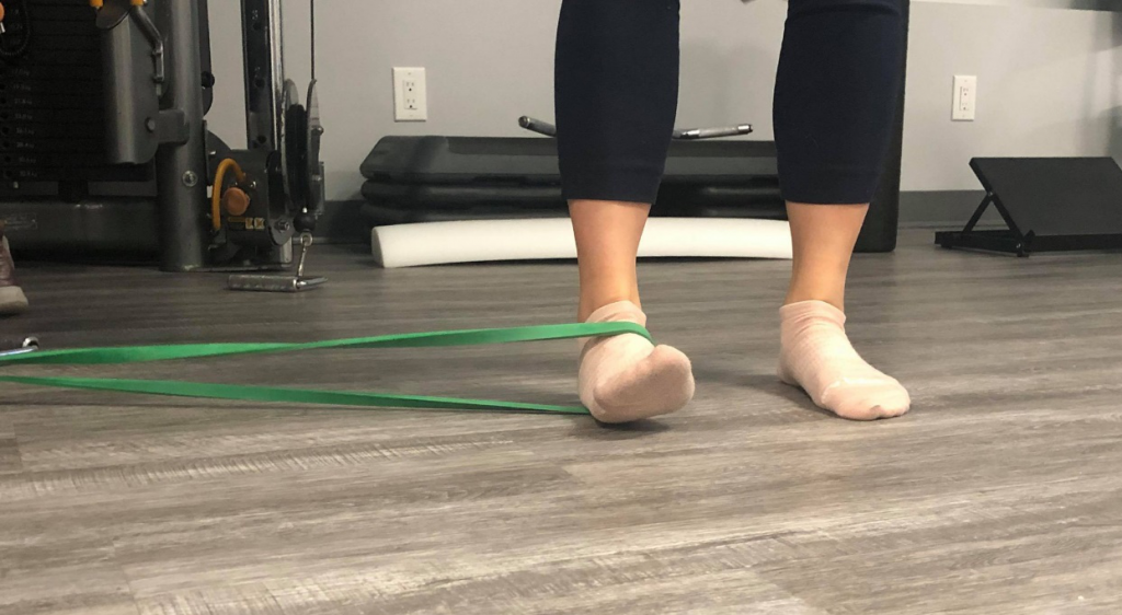 A man having trouble walking after an ankle sprain